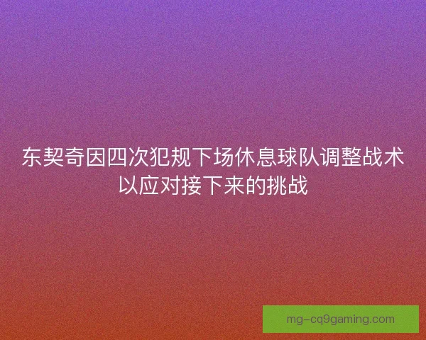 东契奇因四次犯规下场休息球队调整战术以应对接下来的挑战